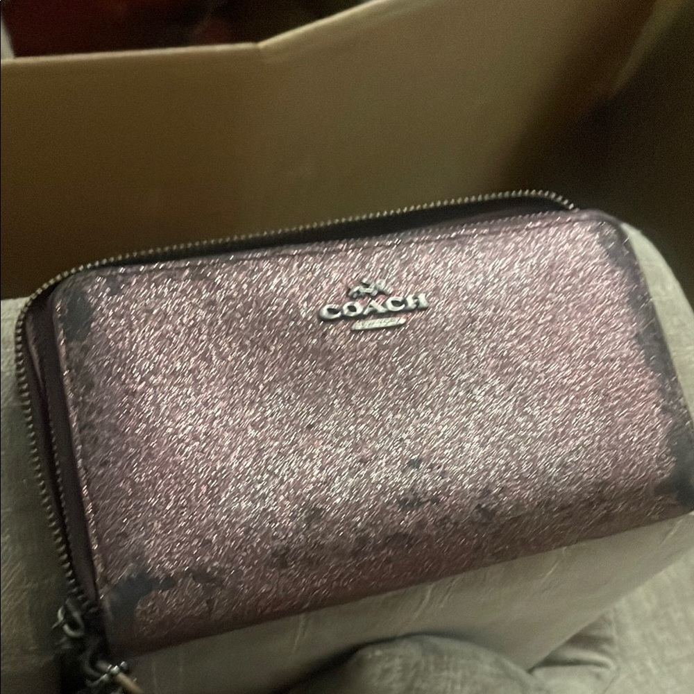Coach Glittery Purple Wallet